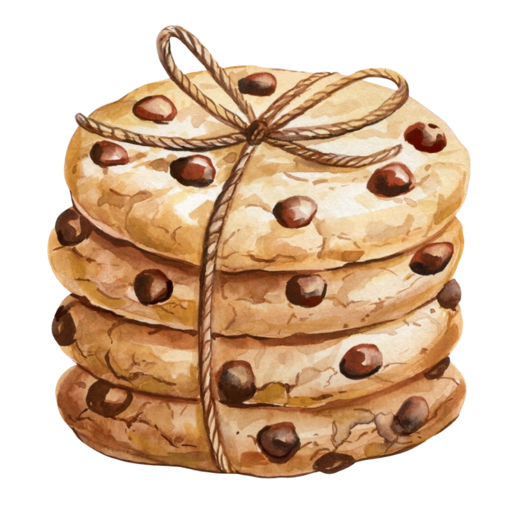 Chocolate Chip Cookie Watercolor