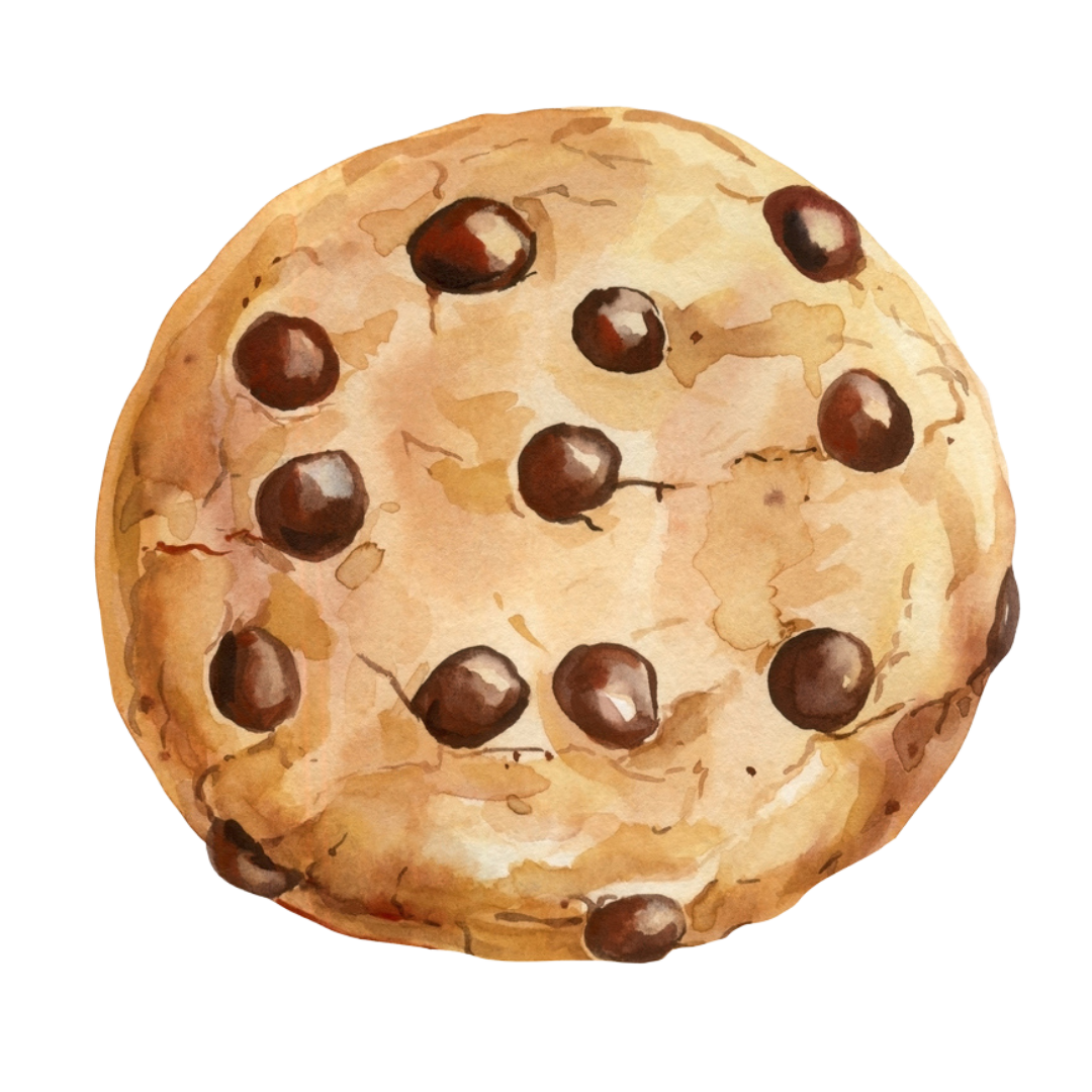 Chocolate Chip Cookie Watercolor